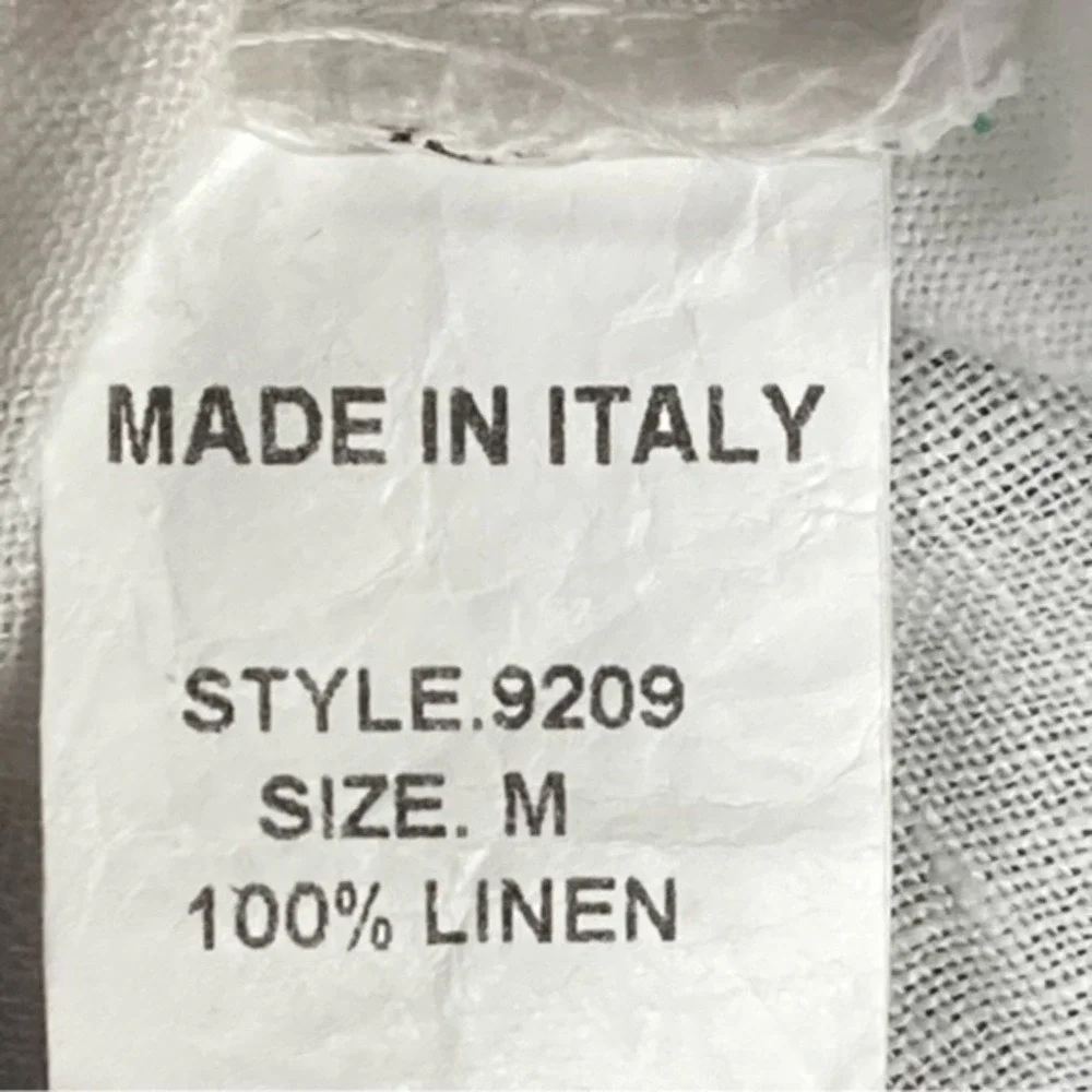 Luisa Ricci Linen Lace Tunic Beach Coverup Dress Women Medium White Cottagecore - Picture 13 of 13